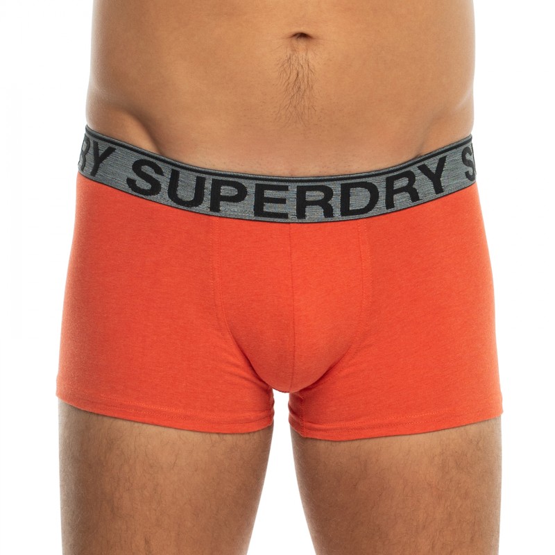 Superdry_3-erSet_Trunks_Schwarz,Orange&Grau