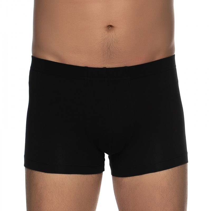 Boxerman_Herrenunterwäsche_Boxershorts_Schiesser_3-er Set_Trunks_Schwarz