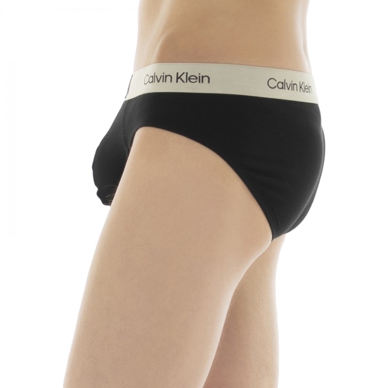 CalvinKlein_7-erSet_Slips_Schwarz_mitverschiedenfarbigemWebbund