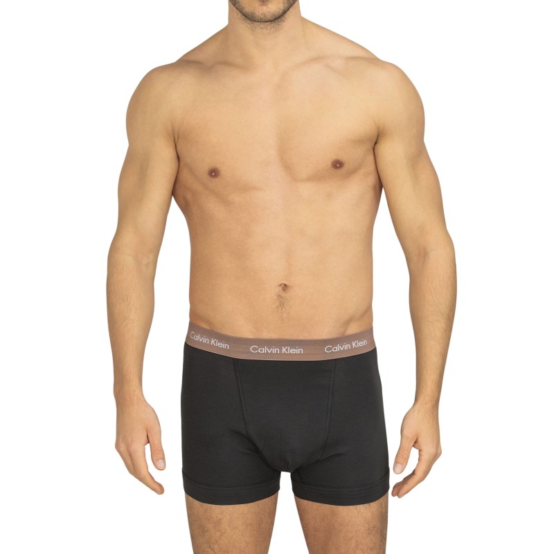 CalvinKlein_3-erSet_Trunks_Schwarz_verschiedenfarbigerWebbund