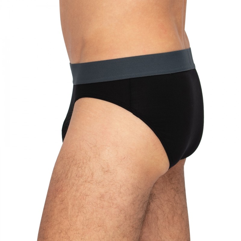 Schiesser_3-erSet_Slips_Schwarz_mitverschiedenfarbigemWebbund