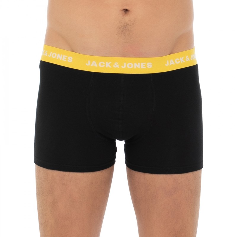 Jack&Jones_7-erSet_Trunks_Schwarz_mitverschiedenfarbigemWebbund