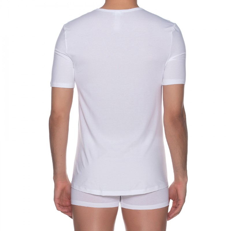 Boxerman_Hanro_T-Shirt_Weiß_mitV-Ausschnitt