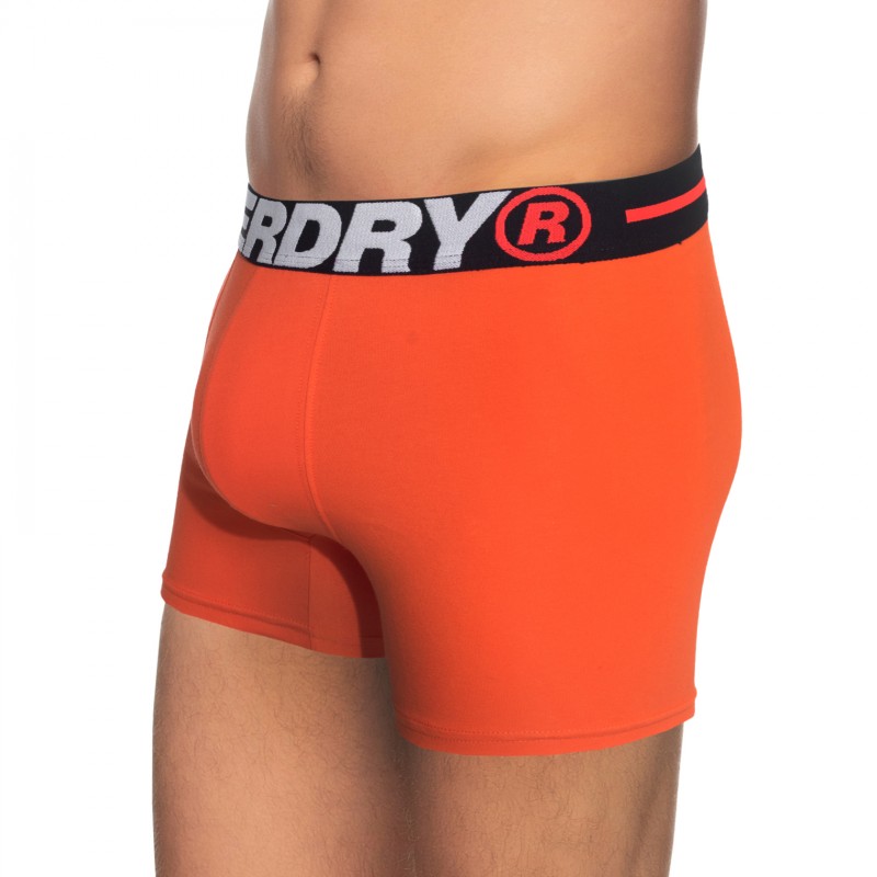 Boxerman_Herrenunterwäsche_Boxershorts_Superdry_2-er Set_Trunks_Orange Schwarz
