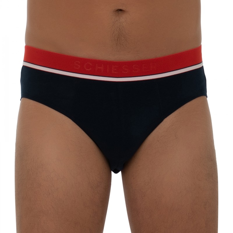 Boxerman_Herrenunterwäsche_Boxershorts_Schiesser_3-er Set_Slips_Dunkelblau