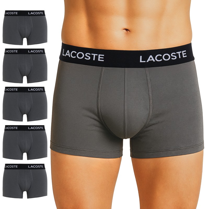 Boxerman_Herrenunterwäsche_Boxershorts_ Lacoste_5-er Set_Trunks_Grau