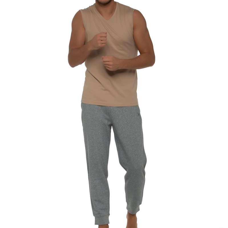 Boxerman_Herrenunterwäsche_Unterhemd_Ragman_2-er Set_Shirts_Nude_V-Ausschnitt