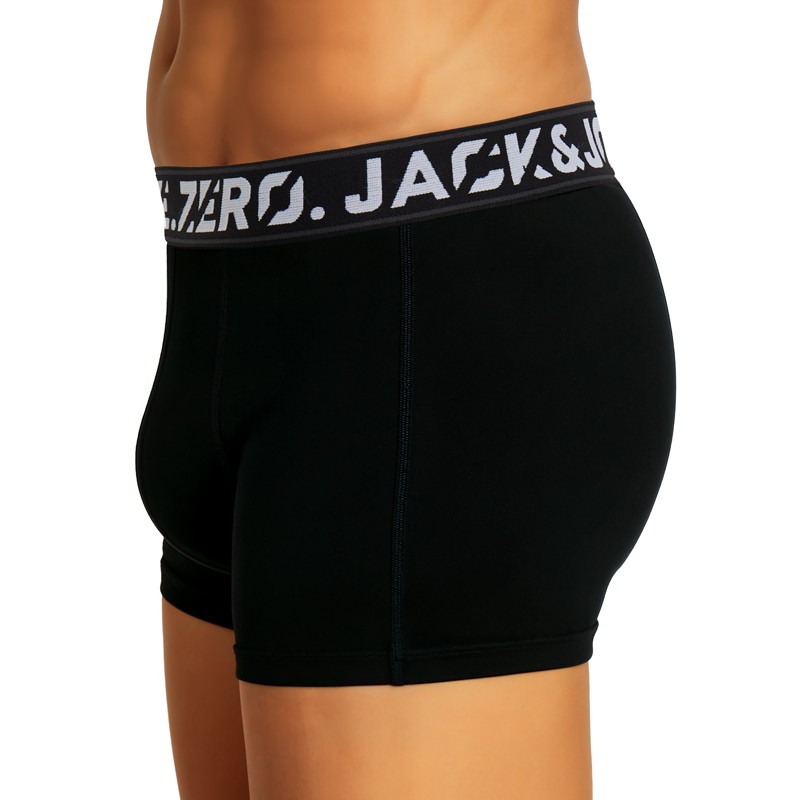 Jack & Jones 7-er Set Trunks Schwarz/Hellgrau mit verschiedenfarbigem Webbund