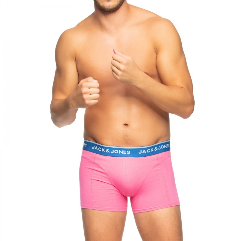 Boxerman_Herrenunterwäsche_Boxershorts_Jack & Jones_3-er Set_Trunks_Blau Pink & Türkis