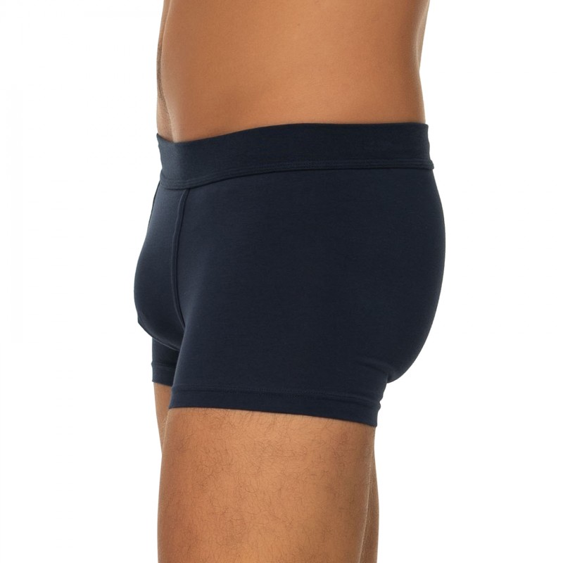 Boxerman_Herrenunterwäsche_Boxershorts_Seidensticker_3-er_Set_Trunks_Blau Gestreift