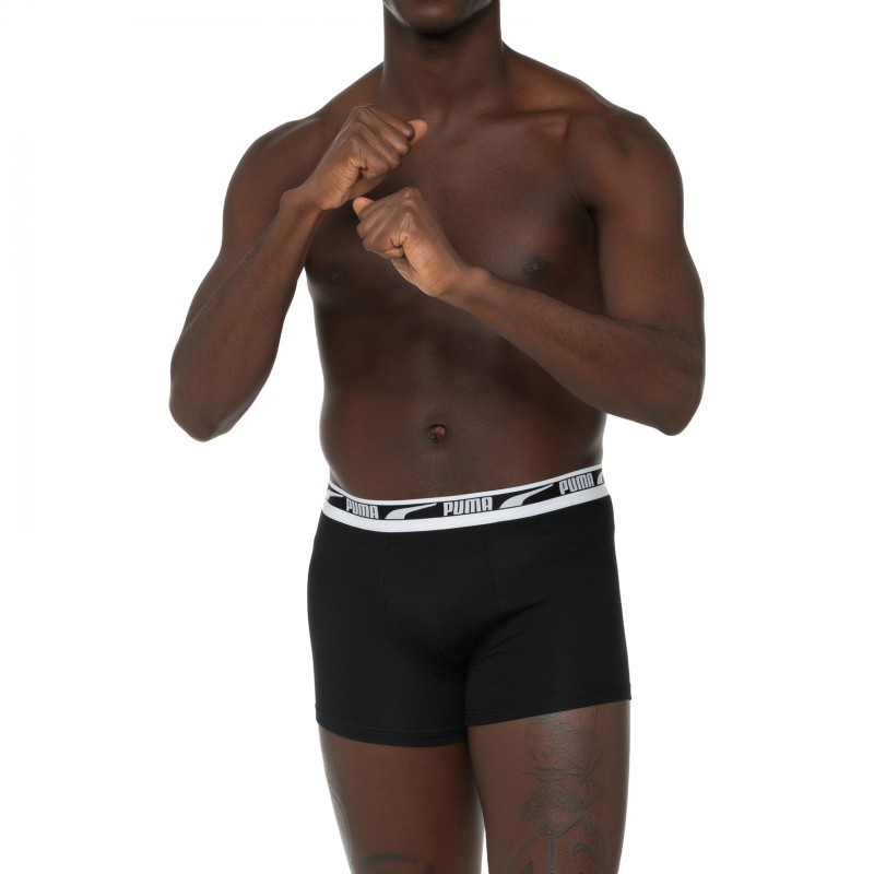 Boxerman_Herrenunterwäsche_Boxershorts_Puma_2-er Set_Logo Boxer_Grau Schwarz