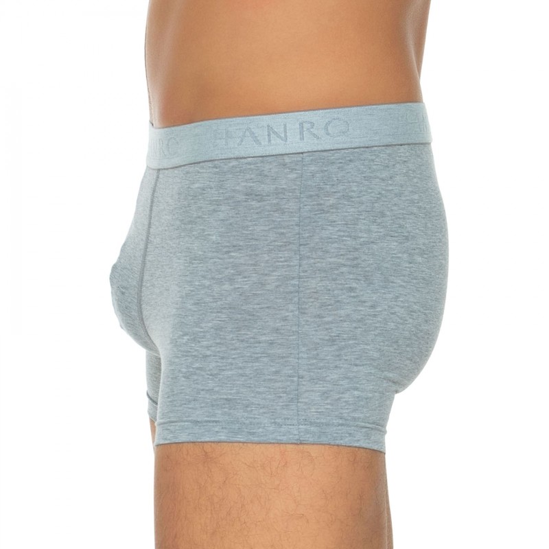 Boxerman_Herrenunterwäsche_Retroshorts_Boxershorts_Hanro_2-er Set_Trunks_Grau