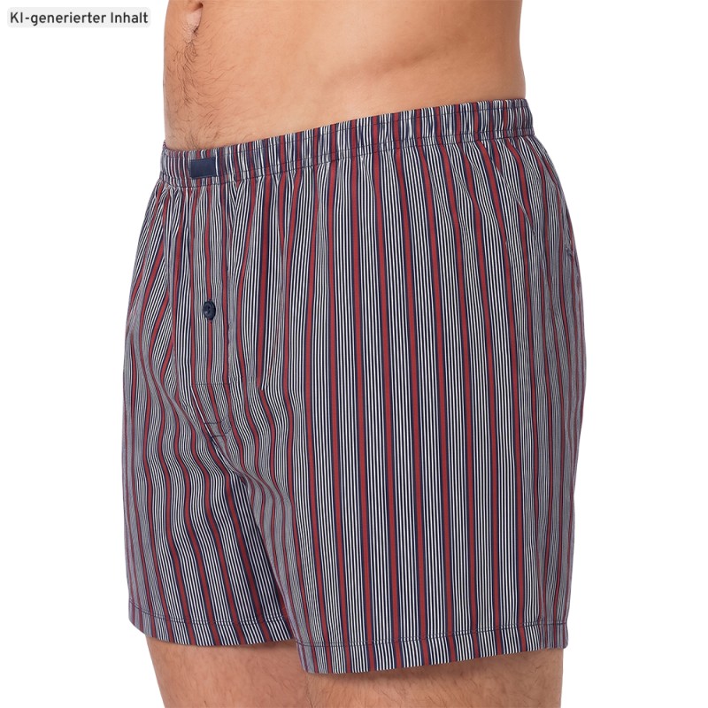 Boxerman_Mey_Boxershort_Dunkelblau_Weiß_Rot_gestreift