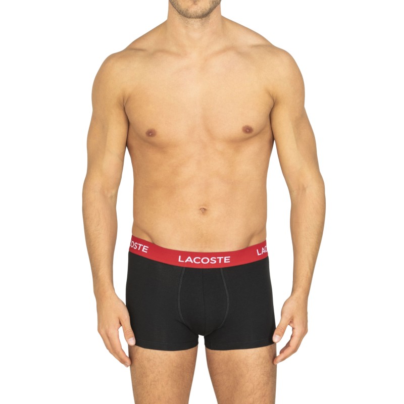 Lacoste 5-er Set Trunks Schwarz mit verschiedenfarbigem Webbund