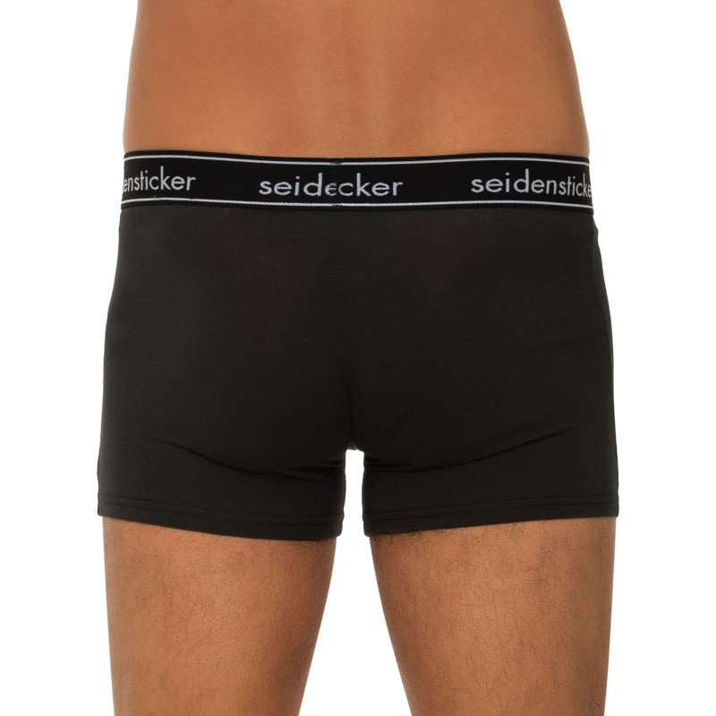 Boxerman_Herrenunterwäsche_Boxershorts_Seidensticker_3-er Set_Trunks_Schwarz