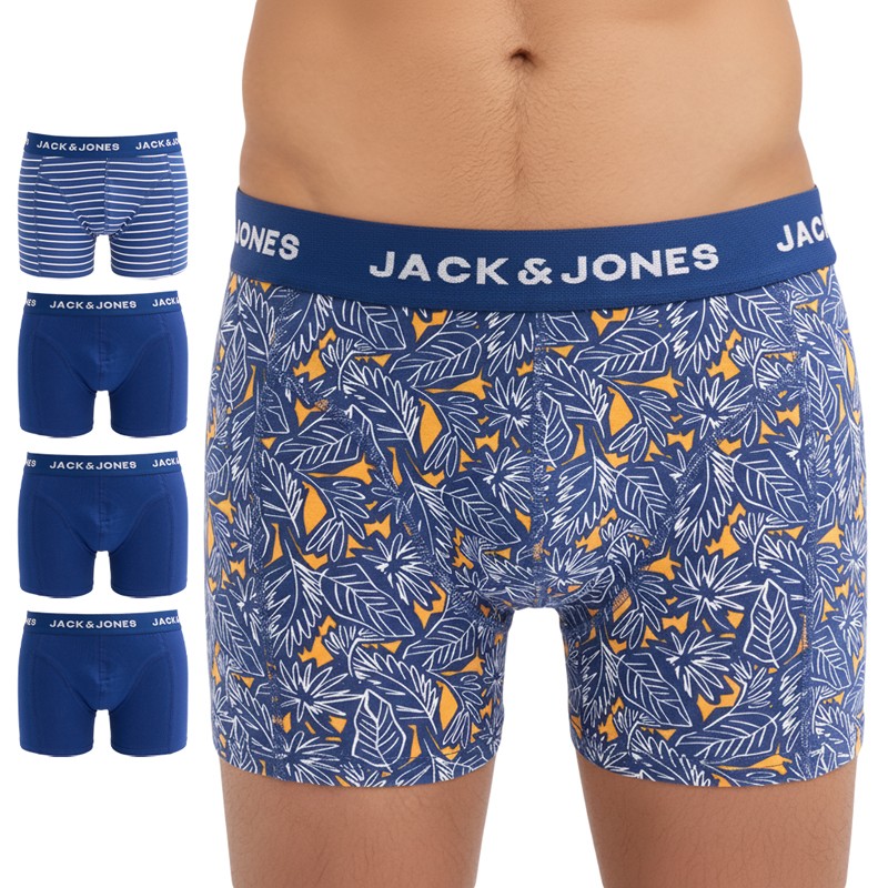 Jack & Jones 5-er Set Trunks Blau verschiedene Muster
