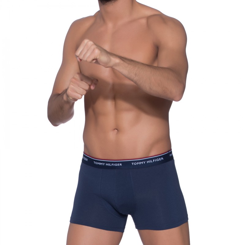 Tommy Hilfiger_3-er Set_Trunks_Dunkelblau_schwarzem Bund