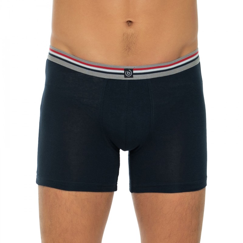 Boxerman_Herrenunterwäsche_Boxershorts_Bugatti_3-erSet_Long Pants_Schwarz Grau