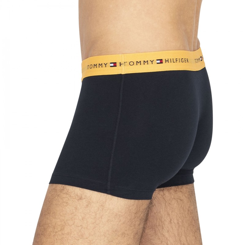 Tommy Hilfiger 3-er Set Trunks Blau mit verschiedenfarbigen Webbund