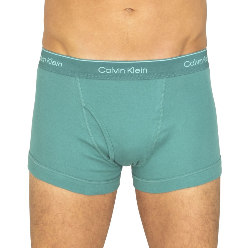 Calvin Klein 3-er Set Trunks Blau, Grün & Grau