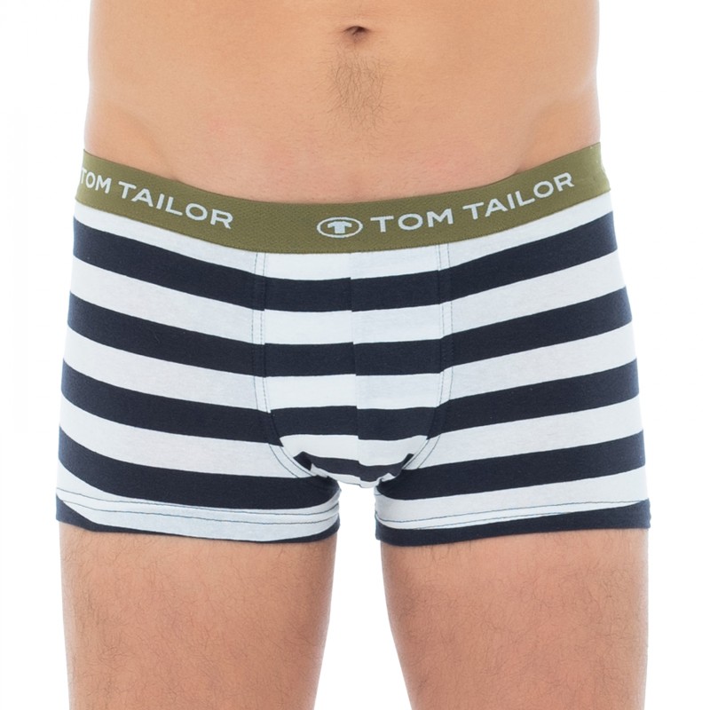 TomTailor_3-erSet_Trunks_Blau,Weiß&Khaki_gestreift