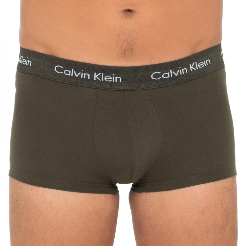 Calvin Klein_3-er Set_Low Rise Trunks_Grün Türkis & Grau