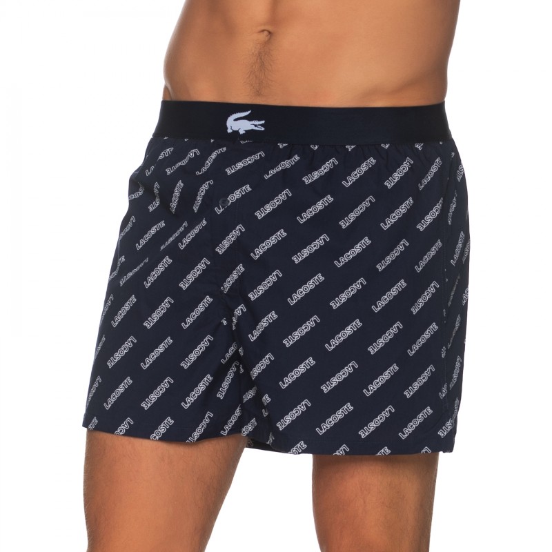 Boxerman_Herrenunterwäsche_Lacoste_3-er Set_Boxershorts_Blau_mit Logo-Muster