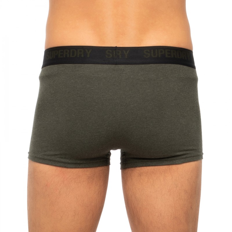 Boxerman_Herrenunterwäsche_Boxershorts_Superdry_3-er Set_Trunks_Schwarz Grün & Grau
