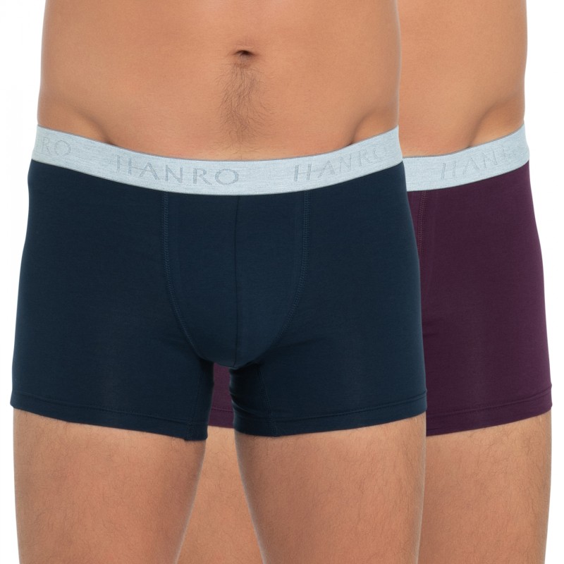 HANRO_2-er Set_Trunks_Navy und Lila