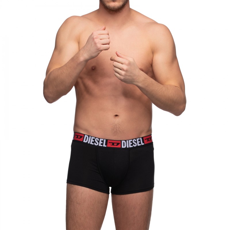 Boxerman_Herrenunterwäsche_Boxershorts_Diesel_3-er Set_Trunks_Schwarz Grau & Rot