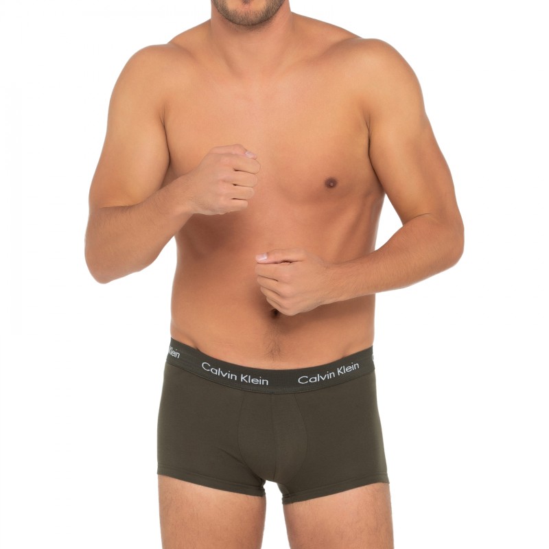 Calvin Klein_3-er Set_Low Rise Trunks_Grün Türkis & Grau