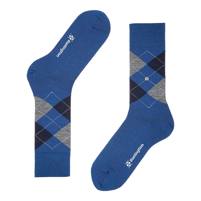 Burlington_Socken_Royal Blau_Argyle-Muster