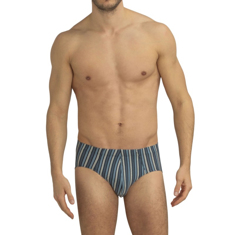 Boxerman_Schiesser_3-erSet_Slips_Blau& Blau_gestreift