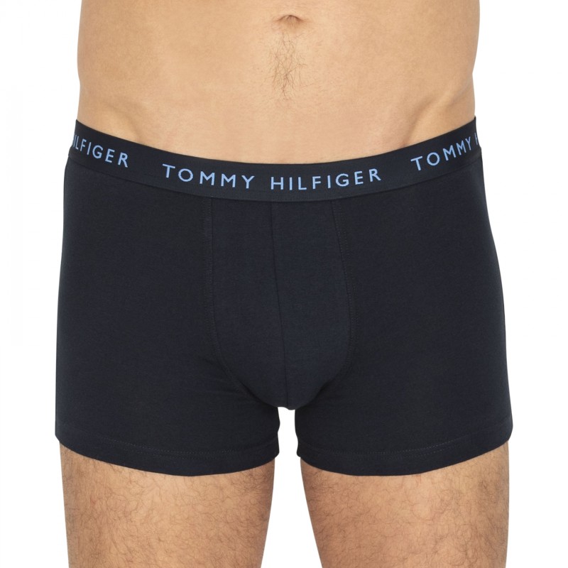 Tommy Hilfiger 3-er Set Trunks Blau mit verschiedenfarbigem Webbund