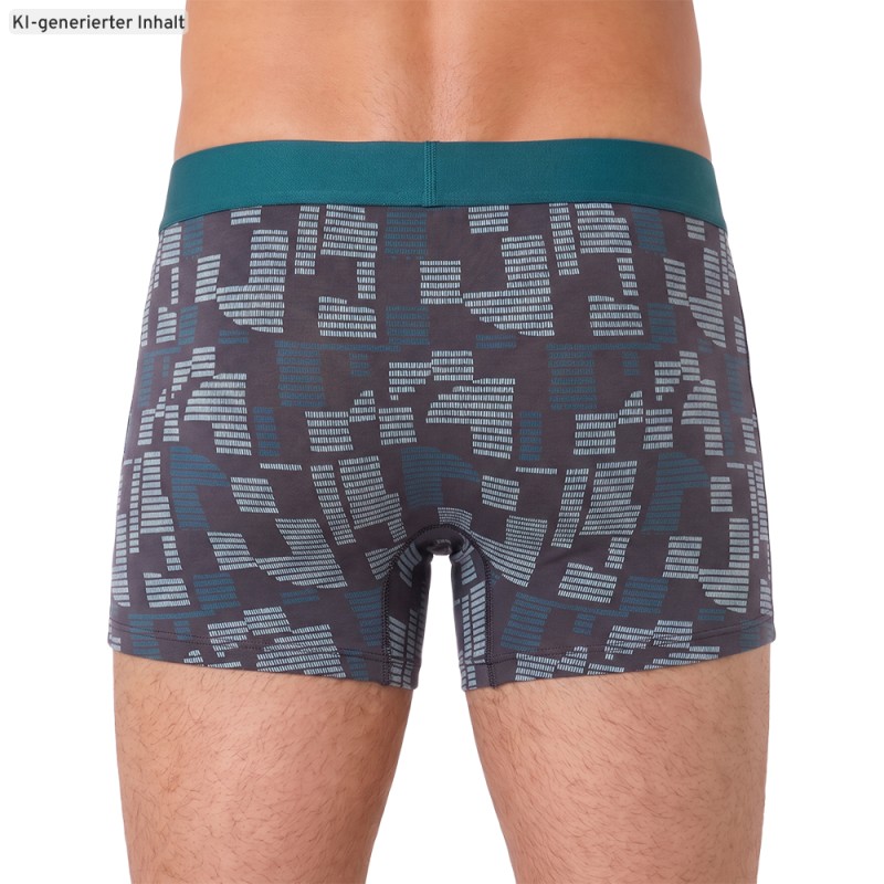 Schiesser_3-er Set_Shorts_Schwarz_mitMuster