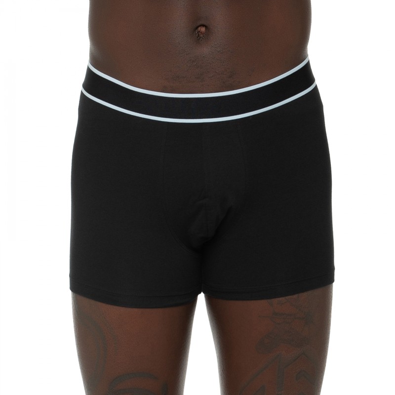 Boxerman_Herrenunterwäsche_Boxershorts_Schiesser_3-er Set_Trunks_Schwarz