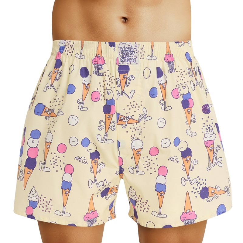 Lousy Livin Boxershorts Beige Eis-Motiv günstig online kaufen