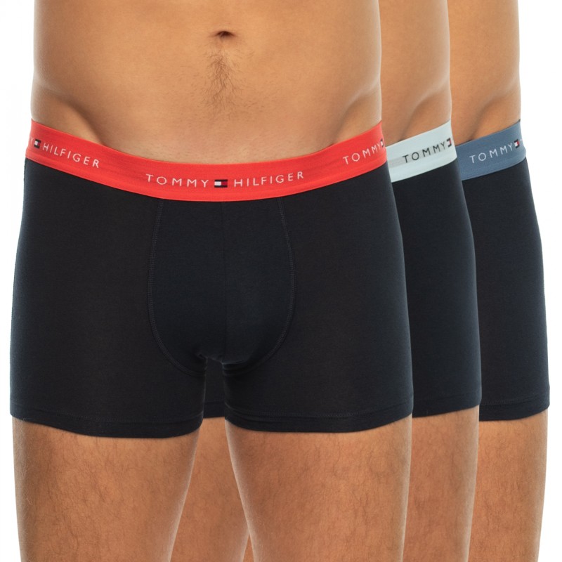 TommyHilfiger_3-erSet_Trunks_Blau_mitverschiedenfarbigemWebbund