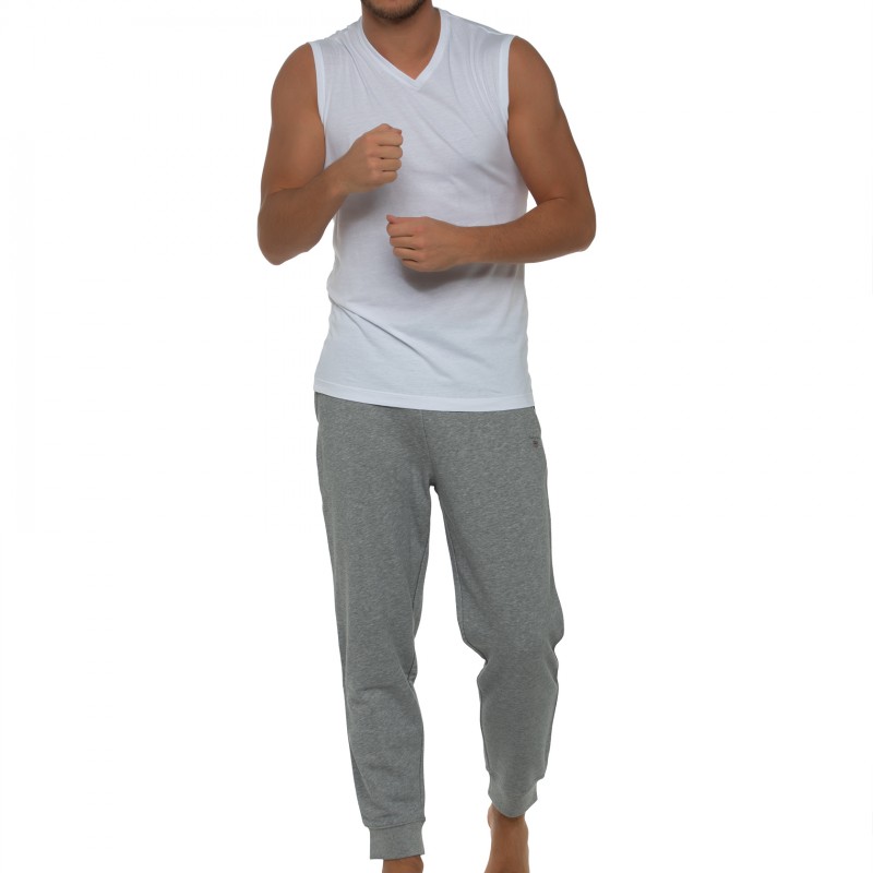 Boxerman_Herrenunterwäsche_Unterhemd_Ragman_2-er Set_Shirts_Weiß_V-Ausschnitt