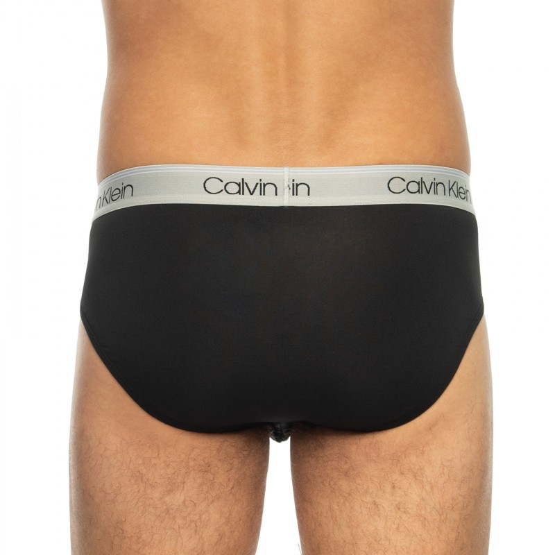 CalvinKlein_3-erSet_Slips_Schwarz_mitverschiedenfarbigemWebbund