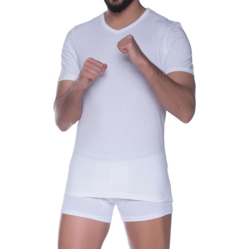 Jack & Jones_2-er Set_V-Neck_T-Shirts_Weiß