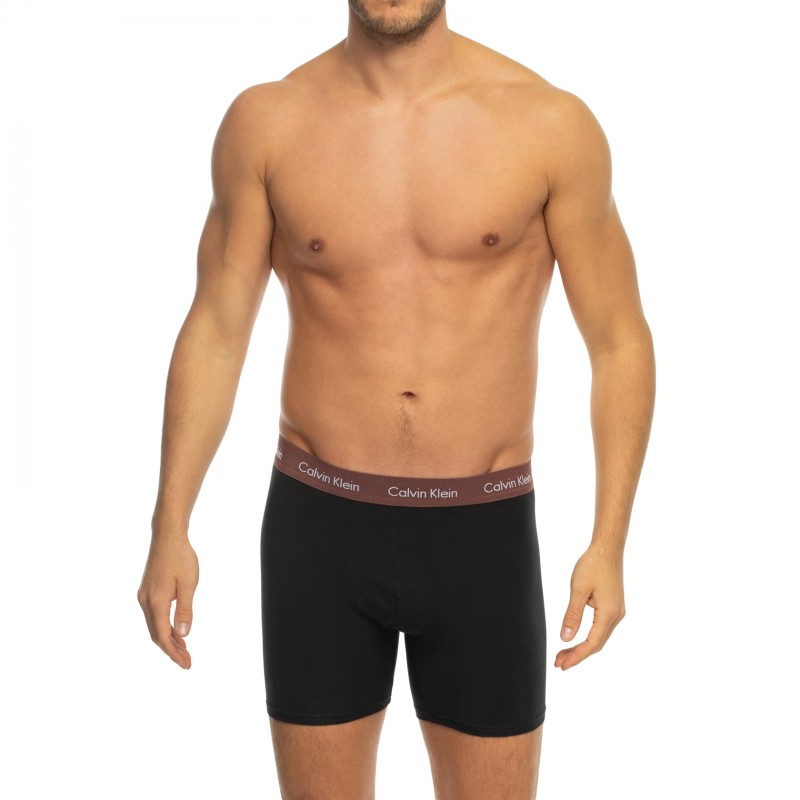 CalvinKlein_3-erSet_BoxerBriefs_Schwarz_mitverschiedenfarbigemWebbund