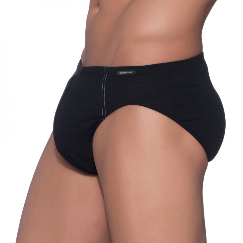 Schiesser_3-er Set_Mini Slip_Schwarz