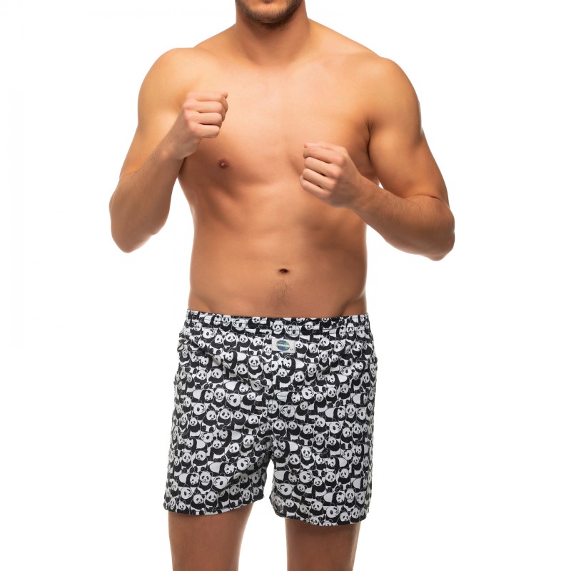 Boxerman_Herrenunterwäsche_D.E.A.LInternational_Boxershorts_Schwarz Weiß Panda