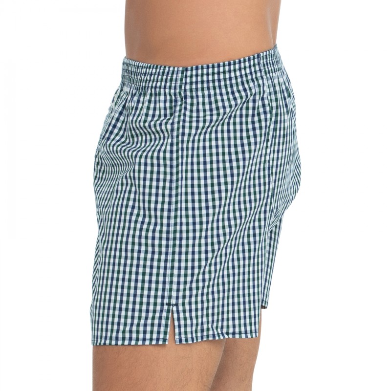 D.E.A.L_International_Boxershorts_Blau,Grün&Weiß_kariert