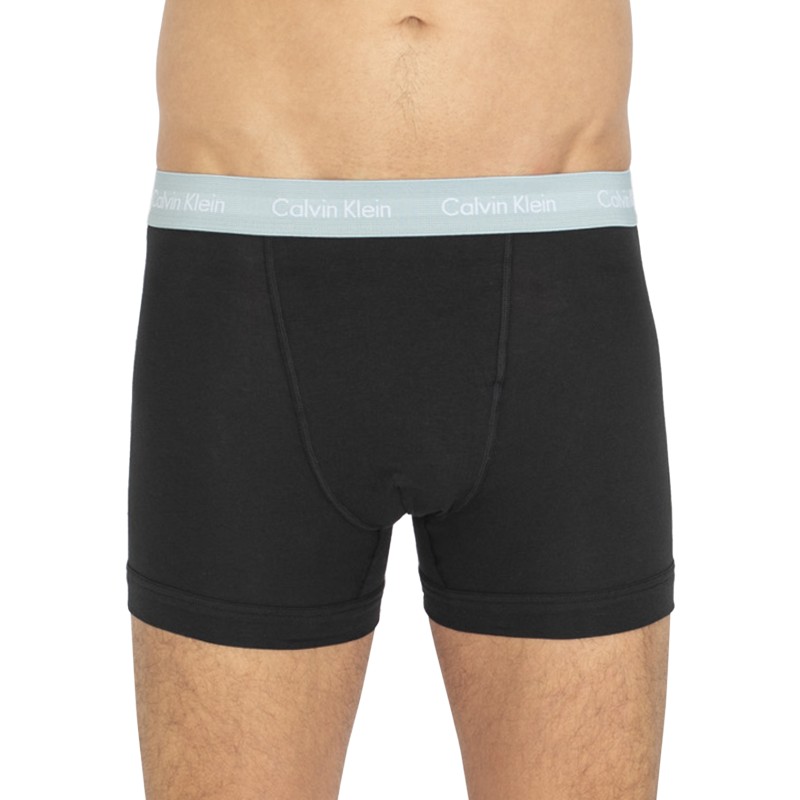 CalvinKlein_3-erSet_Trunks_Schwarz_verschiedenfarbigerWebbund