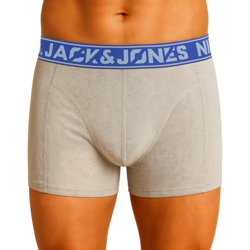 Jack & Jones 7-er Set Trunks Schwarz/Hellgrau mit verschiedenfarbigem Webbund