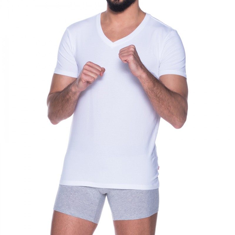 Levi's_2-er Set_T-Shirt_V-Ausschnitt_Weiß