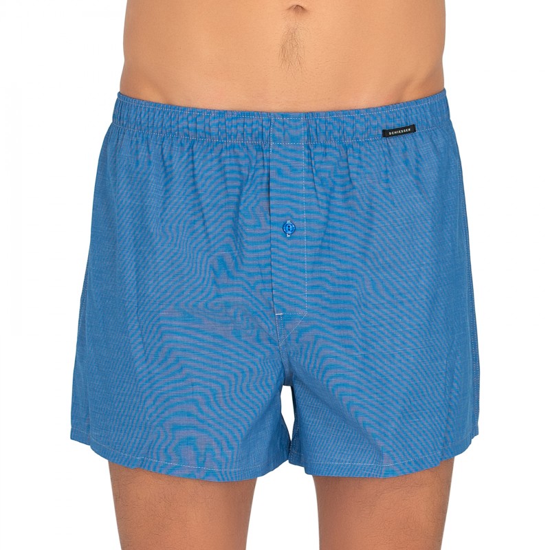 Schiesser_2-erSet_Boxershorts_Dunkelblau&Blau_kariert