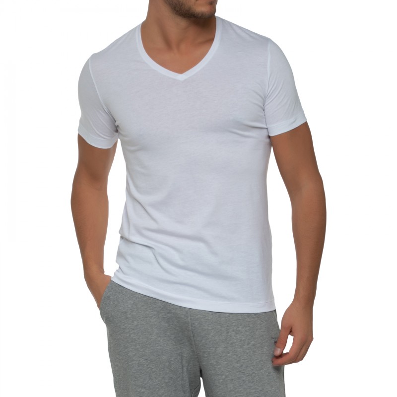 Boxerman_Herrenunterwäsche_Unterhemd_Ragman_2-er Set_Shirts_Weiß_V-Ausschnitt